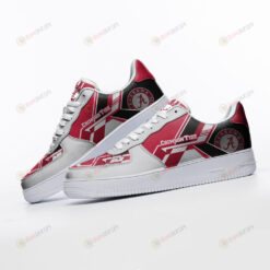 Alabama Crimson Tide Logo Pattern Air Force 1 Printed In Red Gray