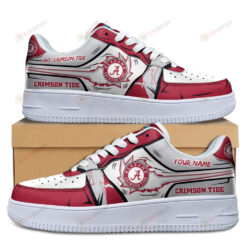 Alabama Crimson Tide Logo Pattern Custom Name Air Force 1 Printed