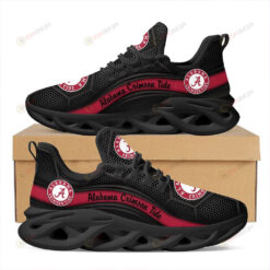 Alabama Crimson Tide Logo Red Curve Line Pattern 3D Max Soul Sneaker Shoes