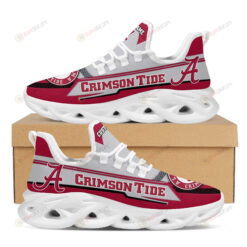 Alabama Crimson Tide Logo Stripe Pattern Custom Name 3D Max Soul Sneaker Shoes