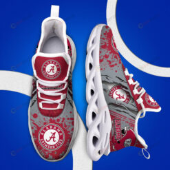 Alabama Crimson Tide Logo Torn And Splatter Pattern 3D Max Soul Sneaker Shoes