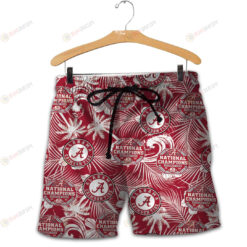 Alabama Crimson Tide Men Shorts Tropical Seamless