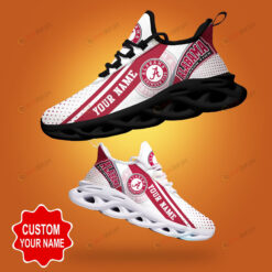 Alabama Crimson Tide Shadow Logo Polka Dot Pattern Custom Name 3D Max Soul Sneaker Shoes