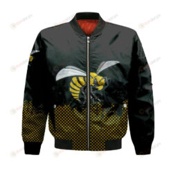 Alabama State Hornets Bomber Jacket 3D Printed Basketball Net Grunge Pattern