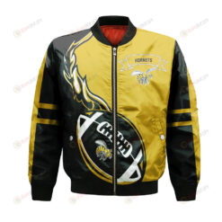 Alabama State Hornets Bomber Jacket 3D Printed Flame Ball Pattern