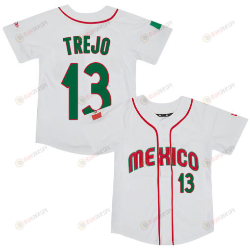 Alan Trejo 13 Mexico Baseball 2023 World Baseball Classic Jersey - White