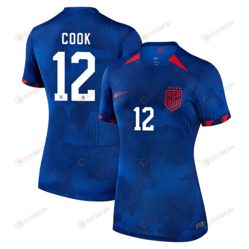 Alana Cook 12 USA Women's National Team 2023-24 World Cup Away Women Jersey