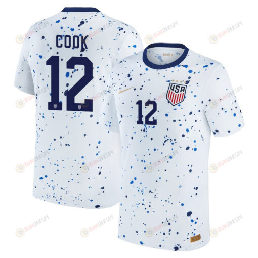 Alana Cook 12 USA Women's National Team 2023-24 World Cup Home Men Jersey