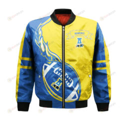 Alaska Nanooks Bomber Jacket 3D Printed Flame Ball Pattern