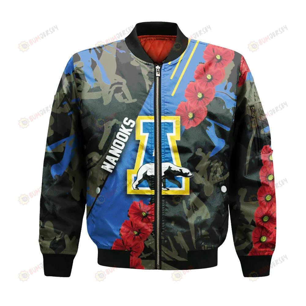 Alaska Nanooks Bomber Jacket 3D Printed Sport Style Keep Go on