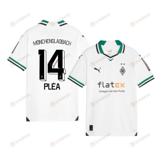 Alassane Pl?a 14 Borussia M?nchengladbach 2023-24 Home YOUTH Jersey - White