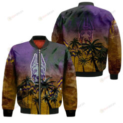 Albany Great Danes Bomber Jacket 3D Printed Coconut Tree Tropical Grunge