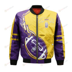 Albany Great Danes Bomber Jacket 3D Printed Flame Ball Pattern