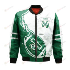 Alberta Pandas Bomber Jacket 3D Printed Flame Ball Pattern