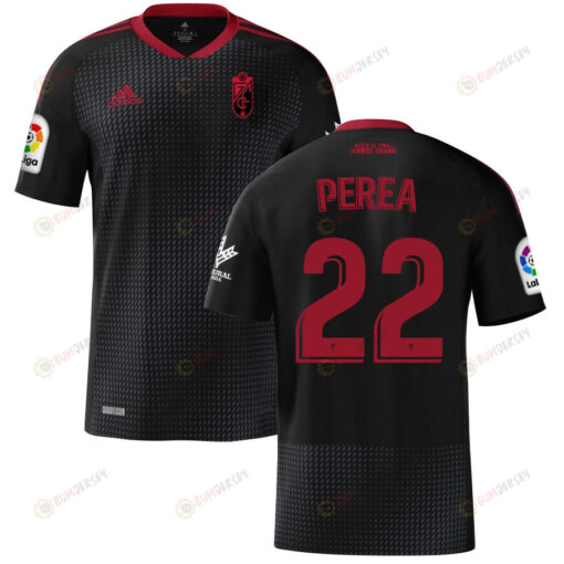 Alberto Perea 22 Granada 2022-23 Away Jersey - Black