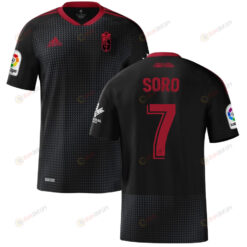 Alberto Soro 7 Granada 2022-23 Away Jersey - Black