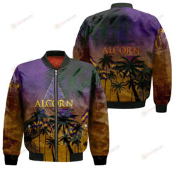 Alcorn State Braves Bomber Jacket 3D Printed Coconut Tree Tropical Grunge