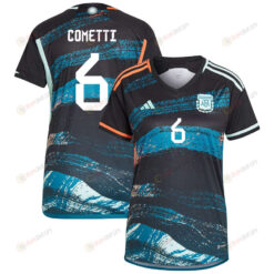 Aldana Cometti 6 Argentina Women's National Team 2023-24 World Cup Away Women Jersey