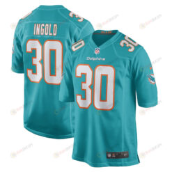 Alec Ingold Miami Dolphins Game Player Jersey - Aqua
