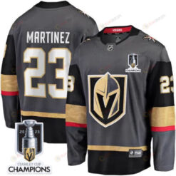 Alec Martinez 23 Vegas Golden Knights 2023 Stanley Cup Champions Patch Alternate Breakaway Jersey - Black