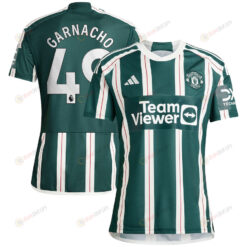 Alejandro Garnacho 49 Manchester United 2023/24 Away Men Jersey - Green