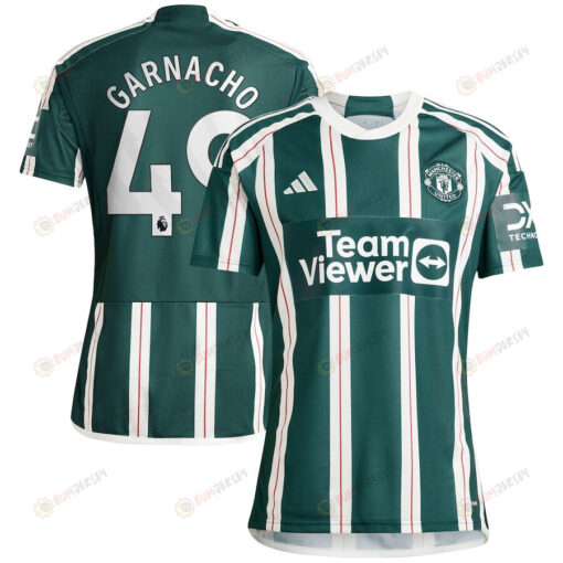 Alejandro Garnacho 49 Manchester United 2023/24 Away Men Jersey - Green