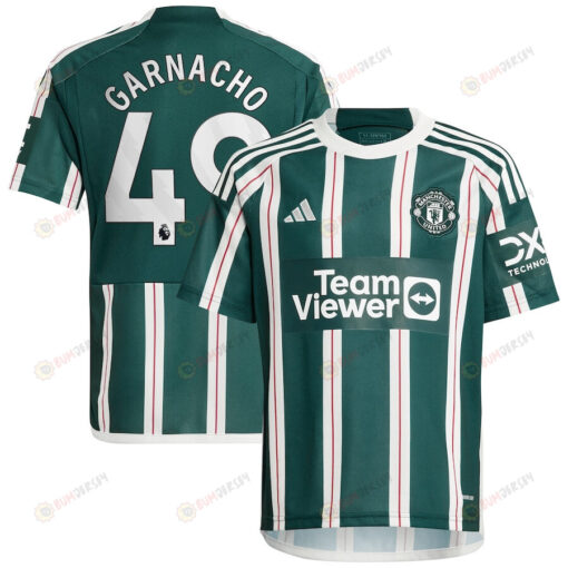 Alejandro Garnacho 49 Manchester United 2023/24 Away Youth Jersey - Green