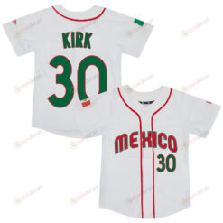 Alejandro Kirk 30 Mexico Baseball 2023 World Baseball Classic Jersey - White