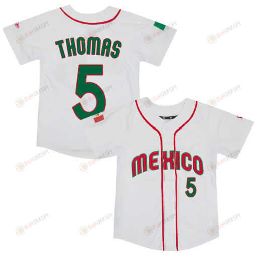 Alek Thomas 5 Mexico Baseball 2023 World Baseball Classic Jersey - White