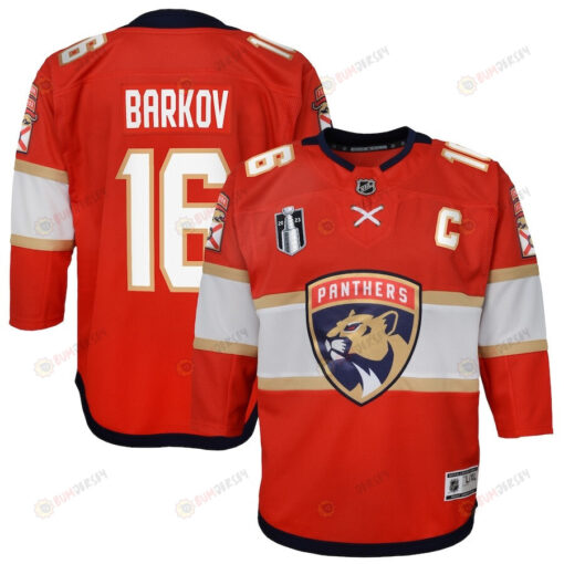 Aleksander Barkov 16 Florida Panthers Youth 2023 Stanley Cup Final Home Jersey - Red