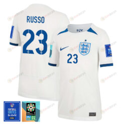 Alessia Russo 23 England 1 Star FIFA Patch Women's National Team 2023-24 World Cup Home Jersey