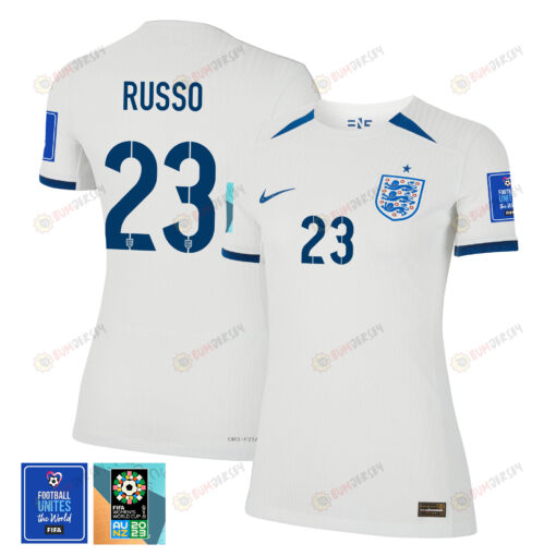 Alessia Russo 23 England 1 Star FIFA Patch Women's National Team 2023-24 World Cup Home WOMEN Jersey