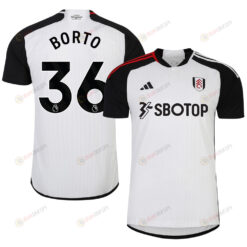 Alex Borto 36 Fulham FC 2023-24 Premier League Home Men Jersey - White