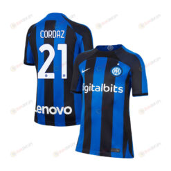 Alex Cordaz 21 Inter Milan 2022/23 Home Jersey - Youth