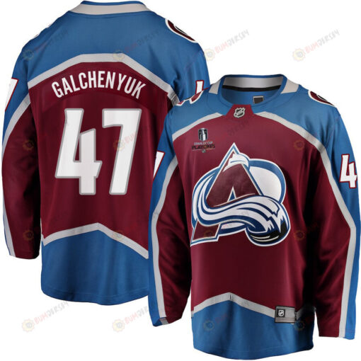 Alex Galchenyuk 47 Colorado Avalanche Stanley Cup 2023 Playoffs Patch Home Breakaway Men Jersey - Burgundy