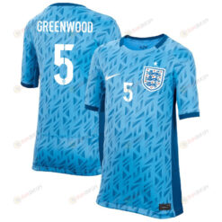 Alex Greenwood 5 England 1 Star Women's National Team 2023-24 World Cup Away Jersey