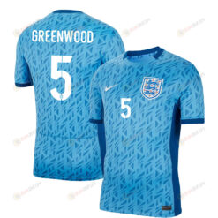 Alex Greenwood 5 England Women's National Team 2023-24 World Cup Away Men Jersey