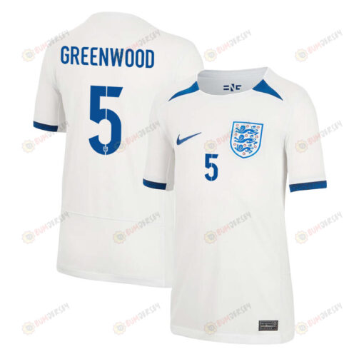 Alex Greenwood 5 England Women's National Team 2023-24 World Cup Home Jersey