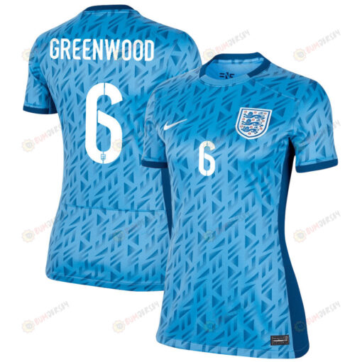 Alex Greenwood 6 England Women's National Team 2023-24 World Cup Away Women Jersey