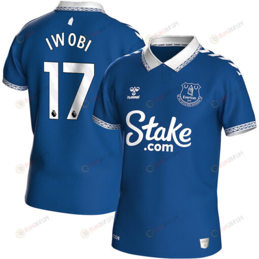 Alex Iwobi 17 Everton 2023-24 Home Jersey - Men Blue