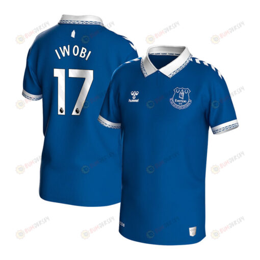 Alex Iwobi 17 Everton 2023-24 Home Jersey - YOUTH Blue