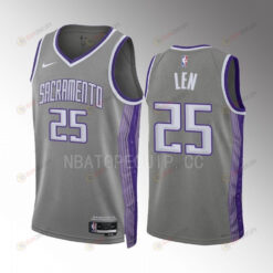 Alex Len 25 2022-23 Sacramento Kings Grey City Edition Jersey Swingman