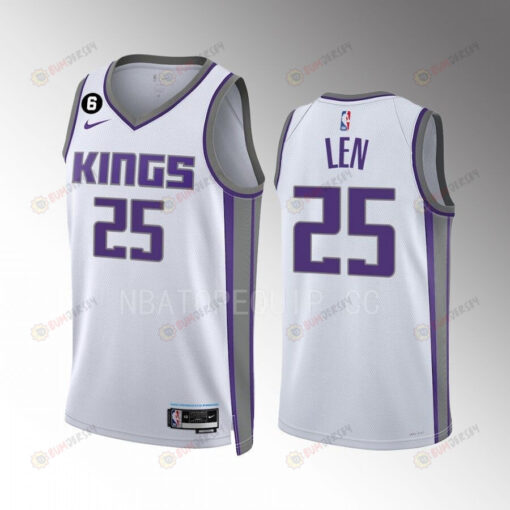 Alex Len 25 Sacramento Kings White Men Jersey 2022-23 Association Edition Swingman