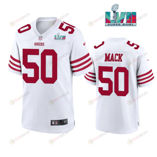 Alex Mack 50 San Francisco 49Ers Super Bowl LVII Men's Jersey- White