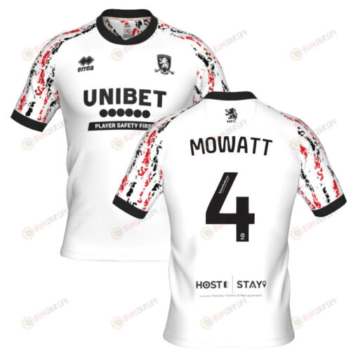 Alex Mowatt 4 Middlesbrough 2022-23 Third Jersey - White