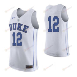 Alex Murphy 12 Duke Blue Devils Road Elite Basketball Men Jersey - White