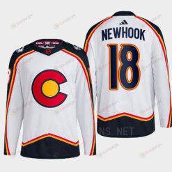 Alex Newhook 18 Reverse Retro 2.0 2022 Colorado Avalanche White Jersey Primegreen