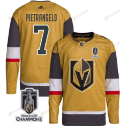 Alex Pietrangelo 7 Vegas Golden Knights 2023 Stanley Cup Champions Patch Breakaway Home Jersey - Gold