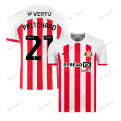 Alex Pritchard 21 Sunderland A.F.C 2023-24 Home Men Jersey - White