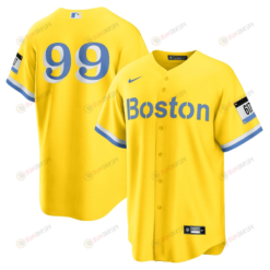 Alex Verdugo 99 Boston Red Sox City Connect Jersey - Gold/Light Blue